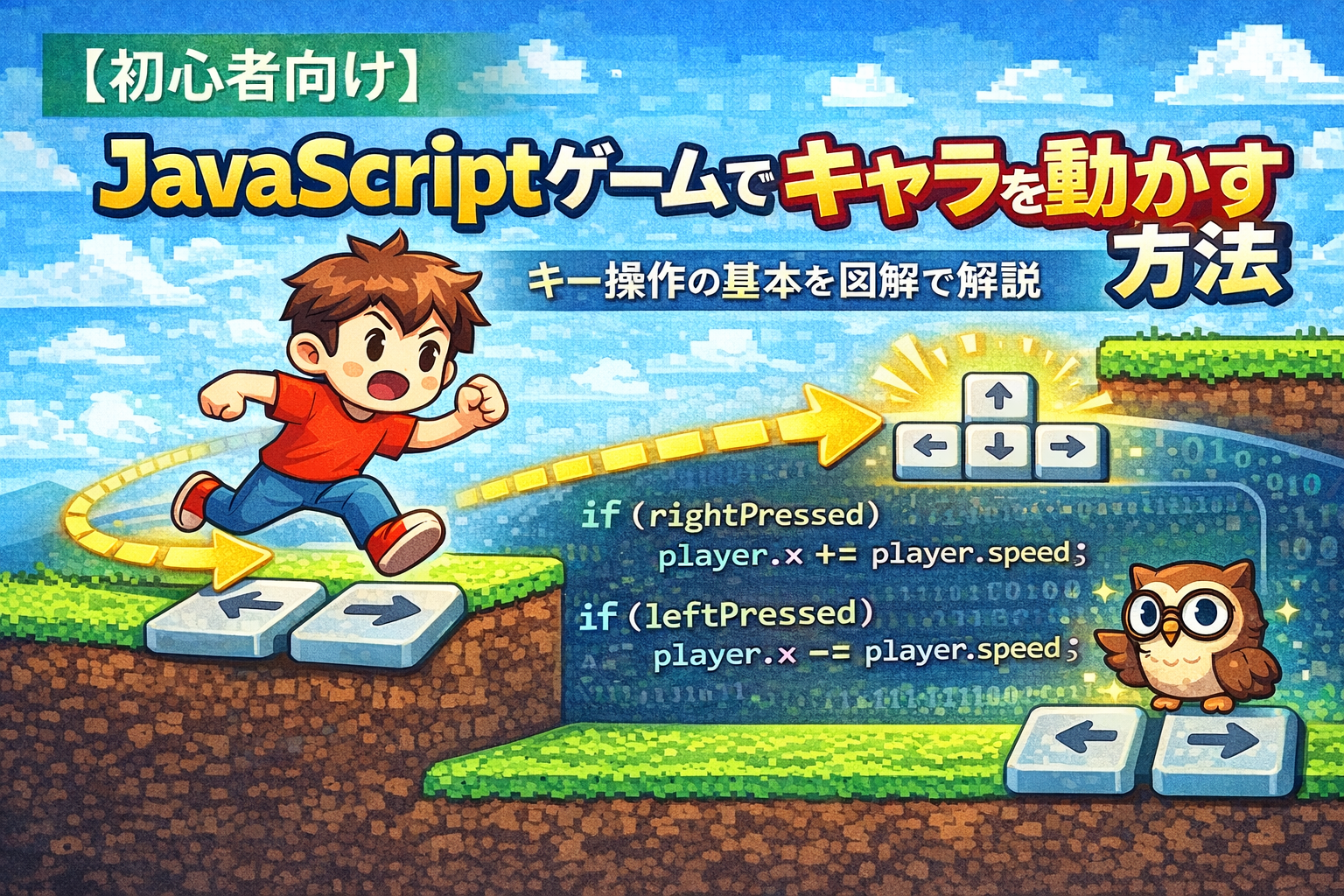 JavaScriptゲームでキャラクターを動かす
